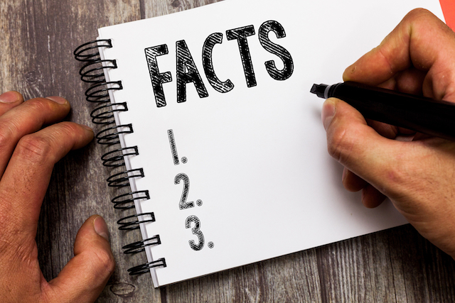 Text Sign Showing Facts. Conceptual Photo Information Used As Evidence Or Part Of Report News Articl